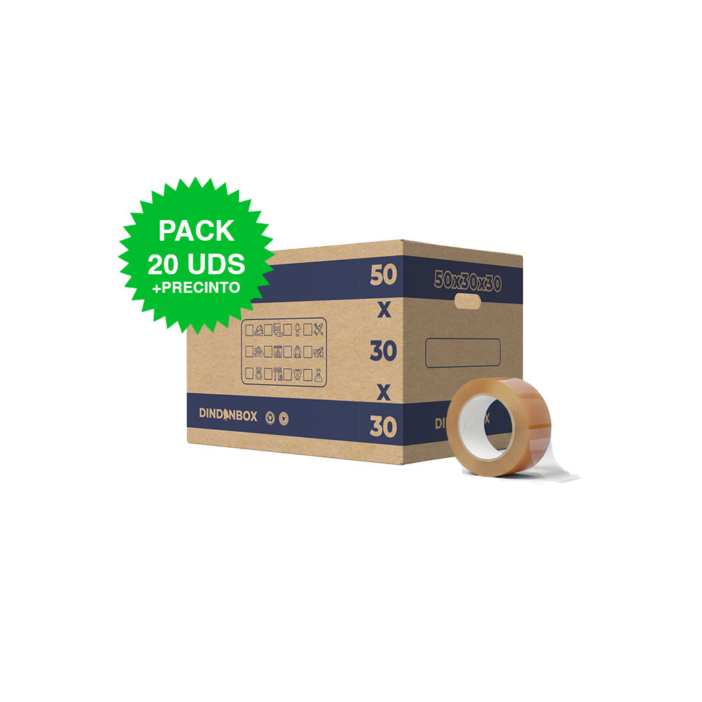 Pack 20 Cajas de Cartón Medianas para Mudanza y Almacenaje - 50x30x30cm