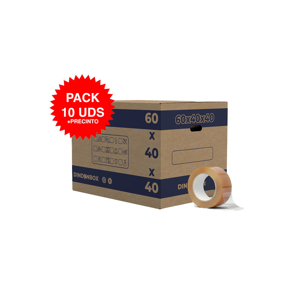 Pack 10 Cajas de Cartón Grandes para Mudanza y Almacenaje - 60x40x40cm