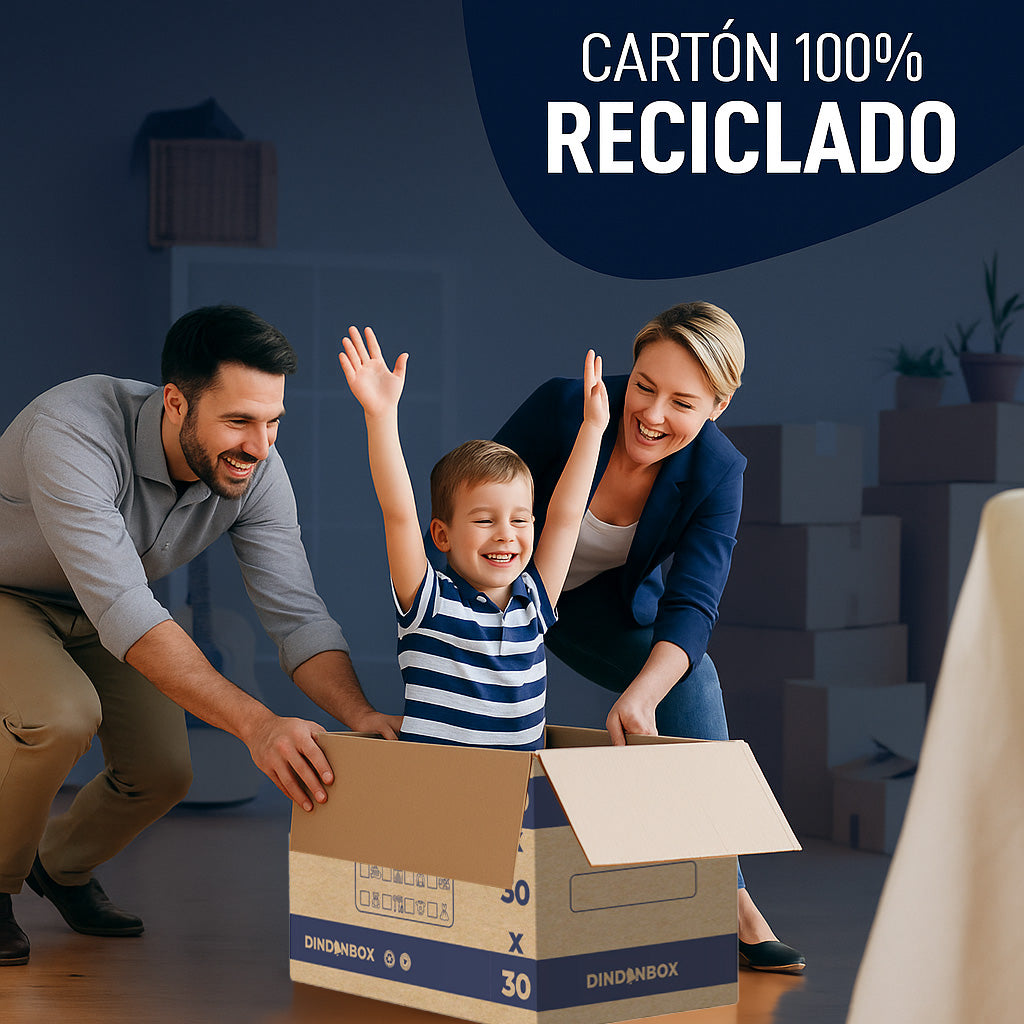 Pack 10 Cajas de Cartón Medianas para Mudanza y Almacenaje - 50x30x30cm