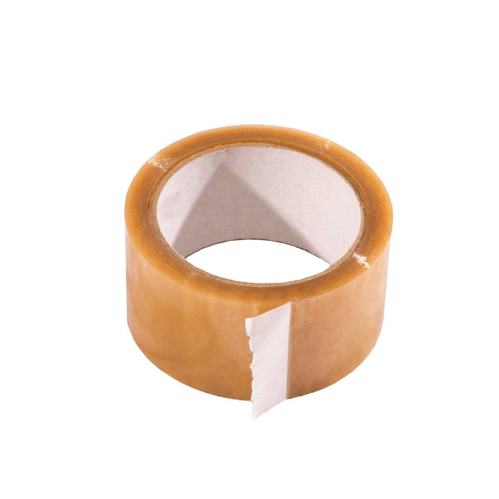 Rollo de cinta de embalar marrón | Cinta embalaje para paquetes, cajas, envíos, mudanzas, precinto adhesivo, esenciales para mudarse, 48mm x 66m