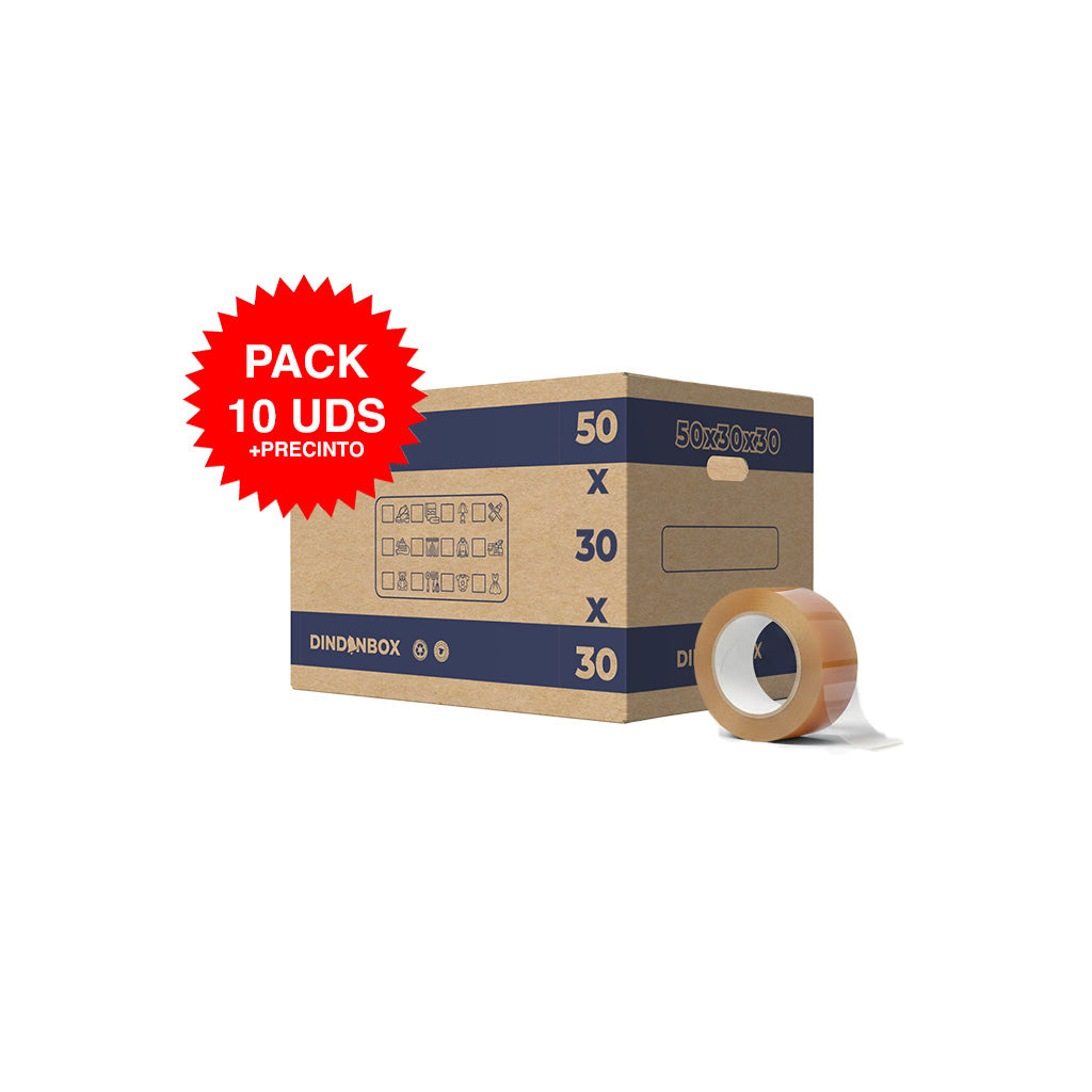 Pack 10 Cajas de Cartón Medianas para Mudanza y Almacenaje - 50x30x30cm